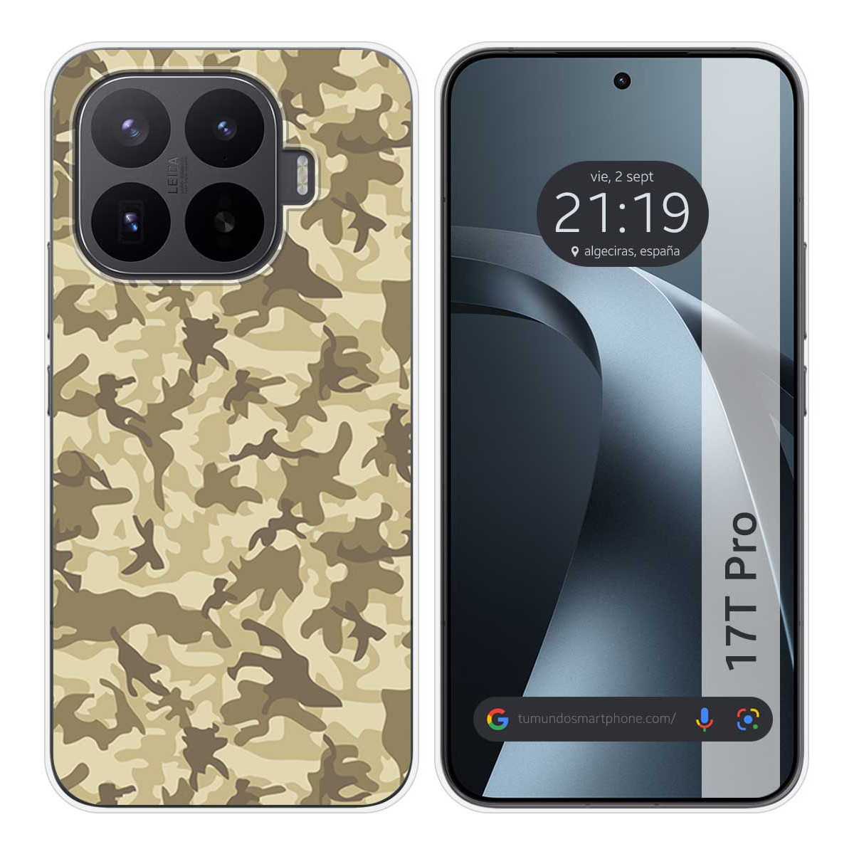 Funda Silicona para Xiaomi 17T Pro 5G diseño Sand Camuflaje Dibujos