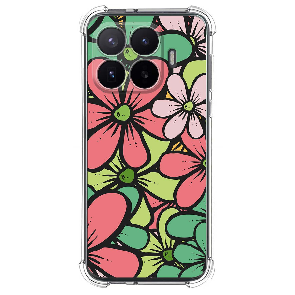 Funda Silicona Antigolpes para Xiaomi 17T Pro 5G diseño Flores 02 Dibujos
