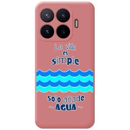 Funda Silicona Líquida Rosa para Xiaomi 17T Pro 5G diseño Agua Dibujos