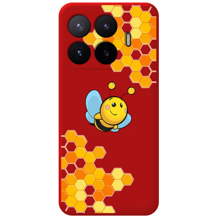 Funda Silicona Líquida Roja para Xiaomi 17T Pro 5G diseño Abeja Dibujos