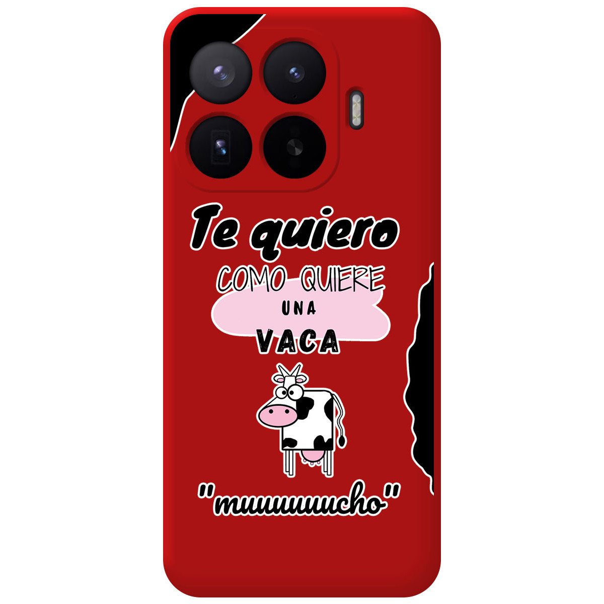 Funda Silicona Líquida Roja para Xiaomi 17T Pro 5G diseño Vaca Dibujos