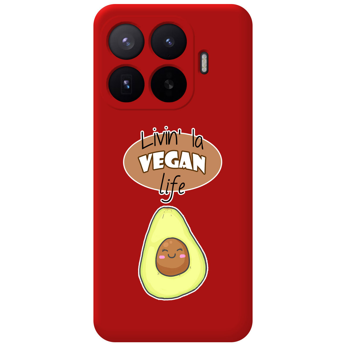 Funda Silicona Líquida Roja para Xiaomi 17T Pro 5G diseño Vegan Life Dibujos