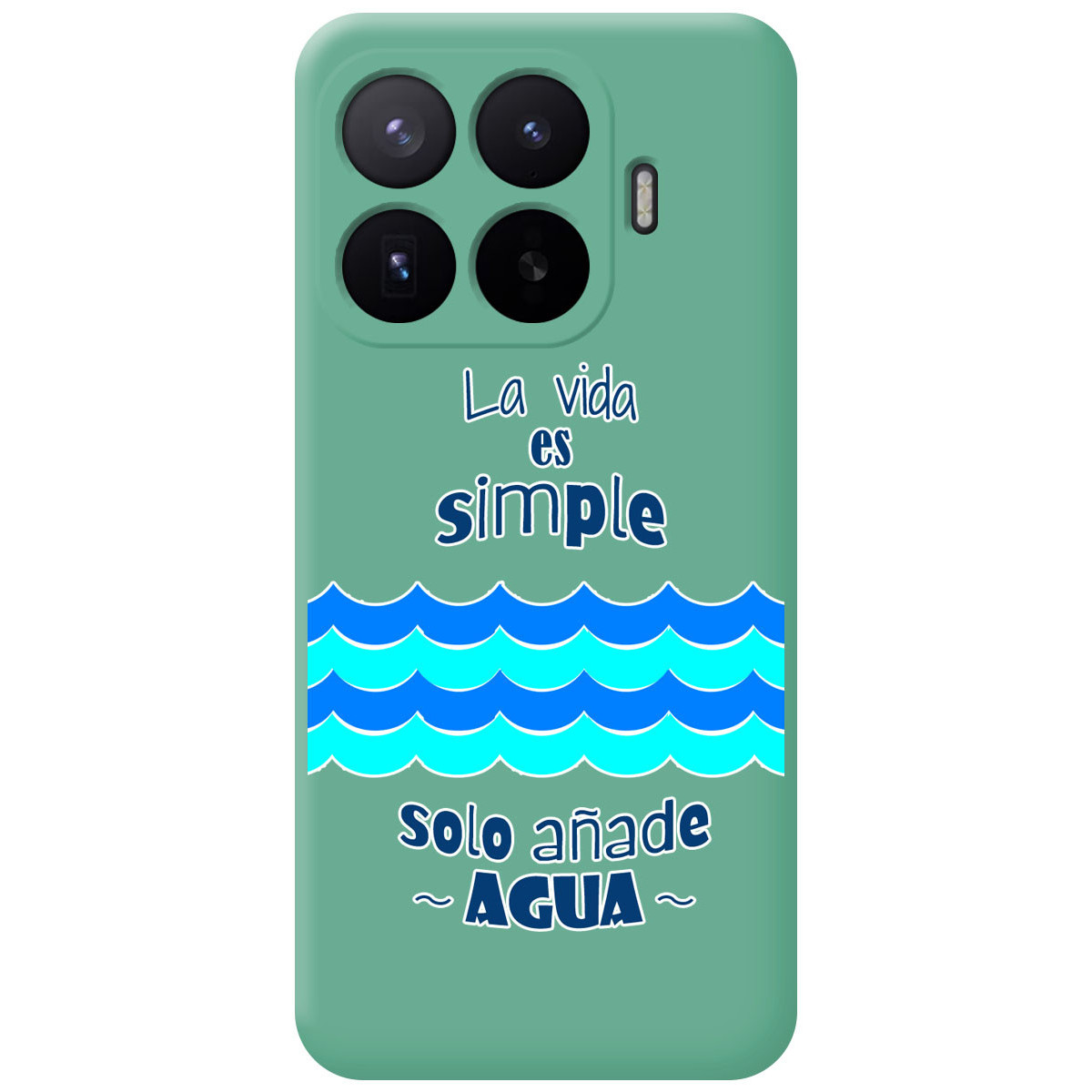 Funda Silicona Líquida Verde para Xiaomi 17T Pro 5G diseño Agua Dibujos