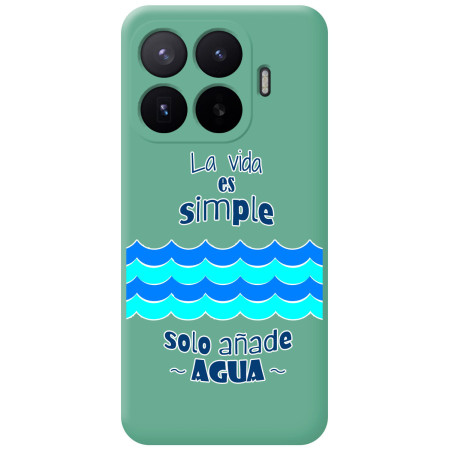 Funda Silicona Líquida Verde para Xiaomi 17T Pro 5G diseño Agua Dibujos
