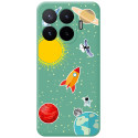 Funda Silicona Líquida Verde para Xiaomi 17T Pro 5G diseño Espacio Dibujos