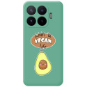 Funda Silicona Líquida Verde para Xiaomi 17T Pro 5G diseño Vegan Life Dibujos