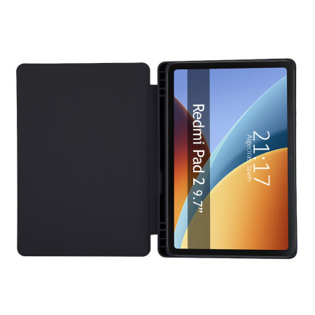 Funda con tapa Smart para Xiaomi Redmi Pad 2 9.7 color Negra