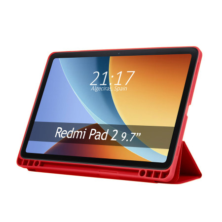 Funda con tapa Smart para Xiaomi Redmi Pad 2 9.7 color Roja