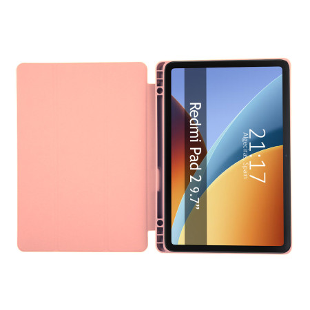 Funda con tapa Smart para Xiaomi Redmi Pad 2 9.7 color Rosa