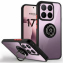 Funda Mate con Borde Negro y Anillo Giratorio 360 para Xiaomi 17T 5G