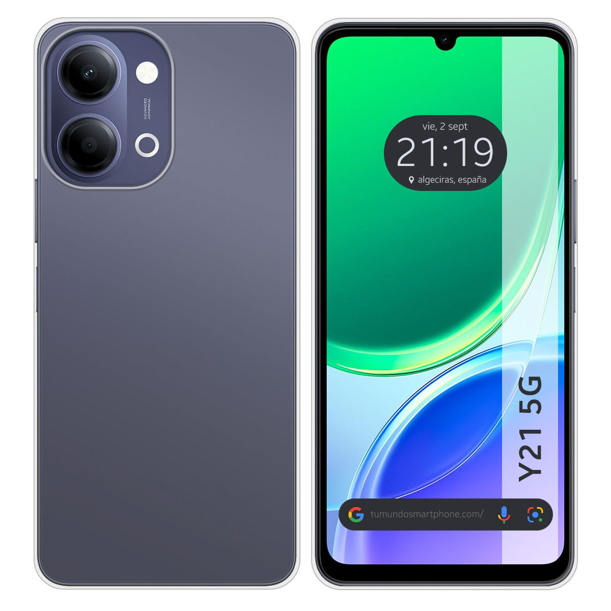 Funda Silicona Gel TPU Transparente para Vivo...