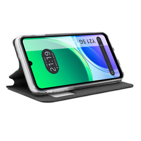Funda Libro Soporte con Ventana para Vivo Y21 5G color Negra