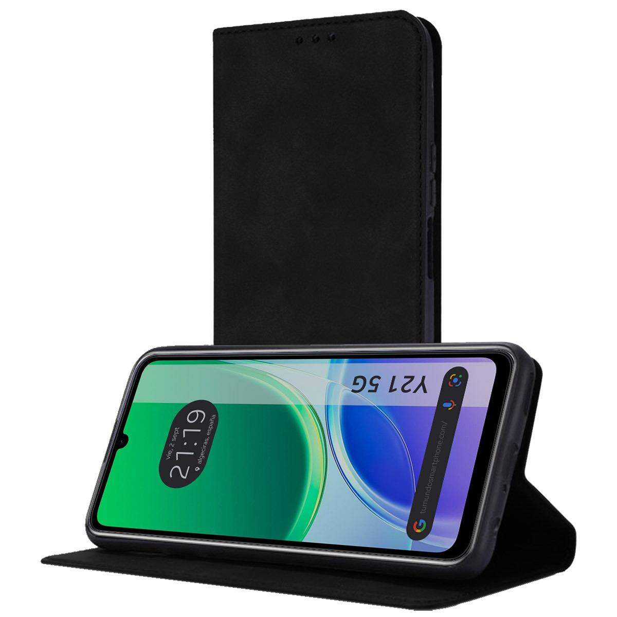 Funda Libro de Polipiel con tarjetero para Vivo...