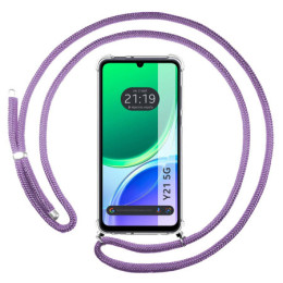 Funda Colgante Transparente para Vivo Y21 5G con Cordon...