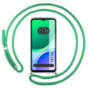Funda Colgante Transparente para Vivo Y21 5G con Cordon Verde Agua
