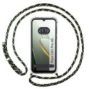 Funda Colgante Transparente para Xiaomi Poco C81 Pro 4G con Cordon Verde / Dorado