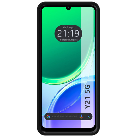 Funda Silicona Líquida Ultra Suave para Vivo Y21 5G color Negra