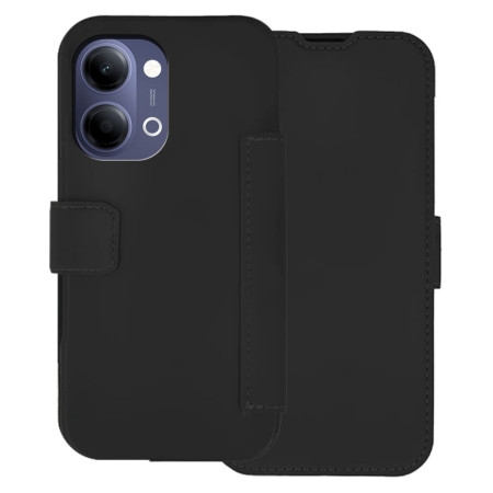 Funda Silicona Suave con Tapa para Vivo Y21 5G color Negra