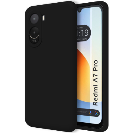 Funda Silicona Líquida Ultra Suave para Xiaomi Poco C81 Pro 4G color Negra