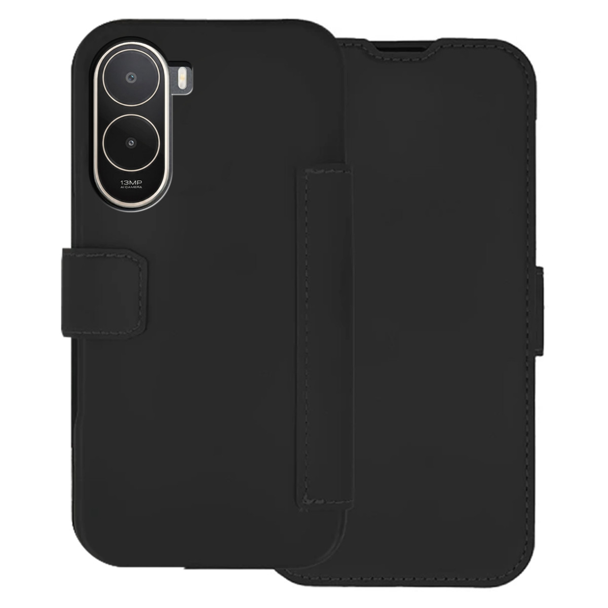 Funda Silicona Suave con Tapa para Xiaomi Poco C81 Pro 4G color Negra