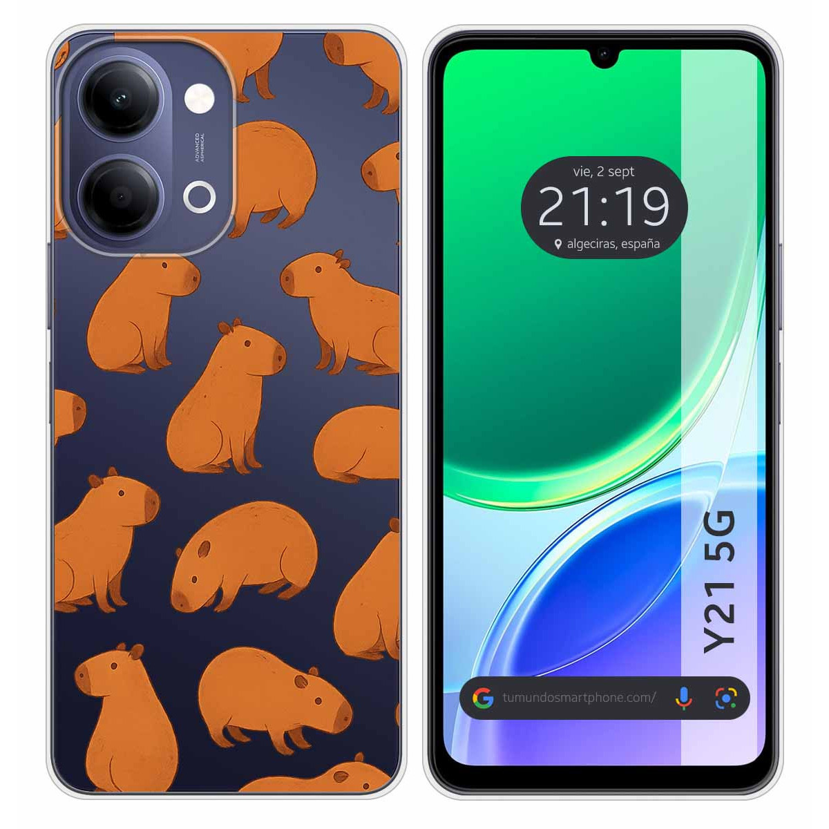 Funda Silicona Transparente para Vivo Y21 5G...