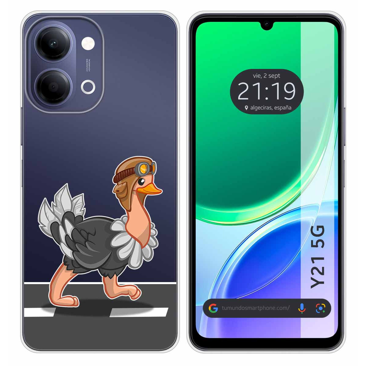Funda Silicona Transparente para Vivo Y21 5G...