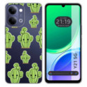 Funda Silicona Transparente para Vivo Y21 5G diseño Cactus Dibujos