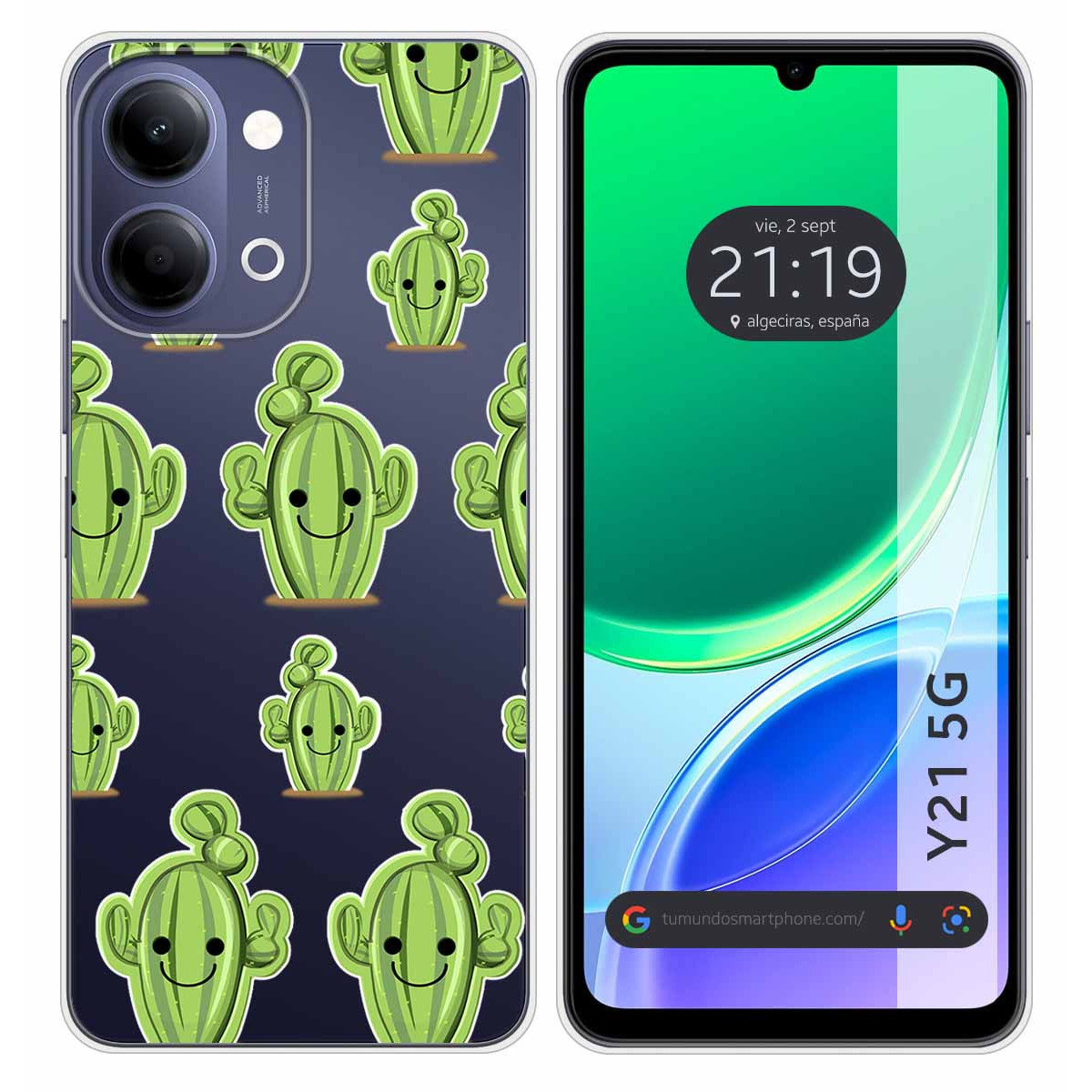 Funda Silicona Transparente para Vivo Y21 5G...