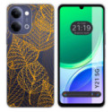 Funda Silicona Transparente para Vivo Y21 5G diseño Hojas Dibujos
