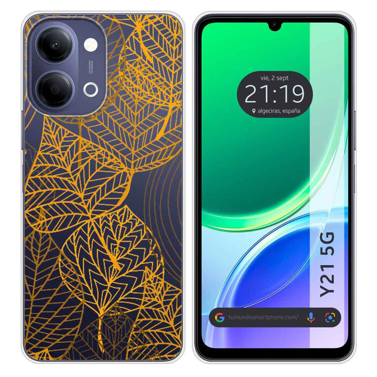 Funda Silicona Transparente para Vivo Y21 5G...