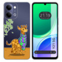 Funda Silicona Transparente para Vivo Y21 5G diseño Jirafa Dibujos
