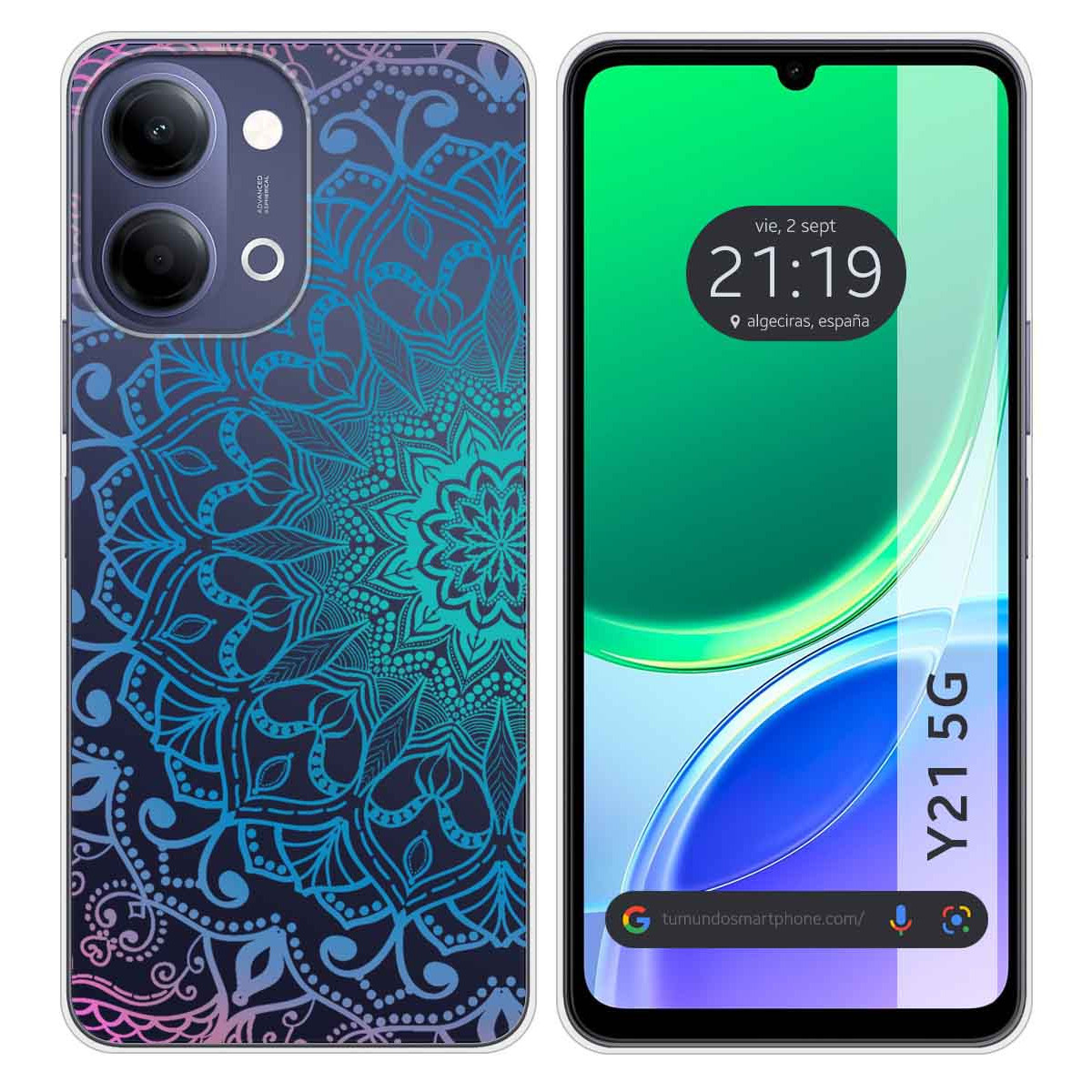 Funda Silicona Transparente para Vivo Y21 5G...
