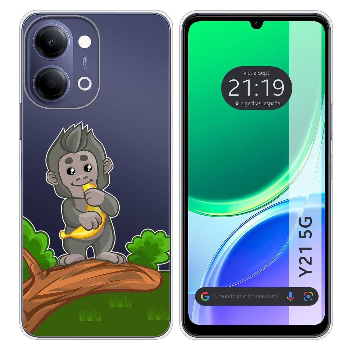 Funda Silicona Transparente para Vivo Y21 5G...