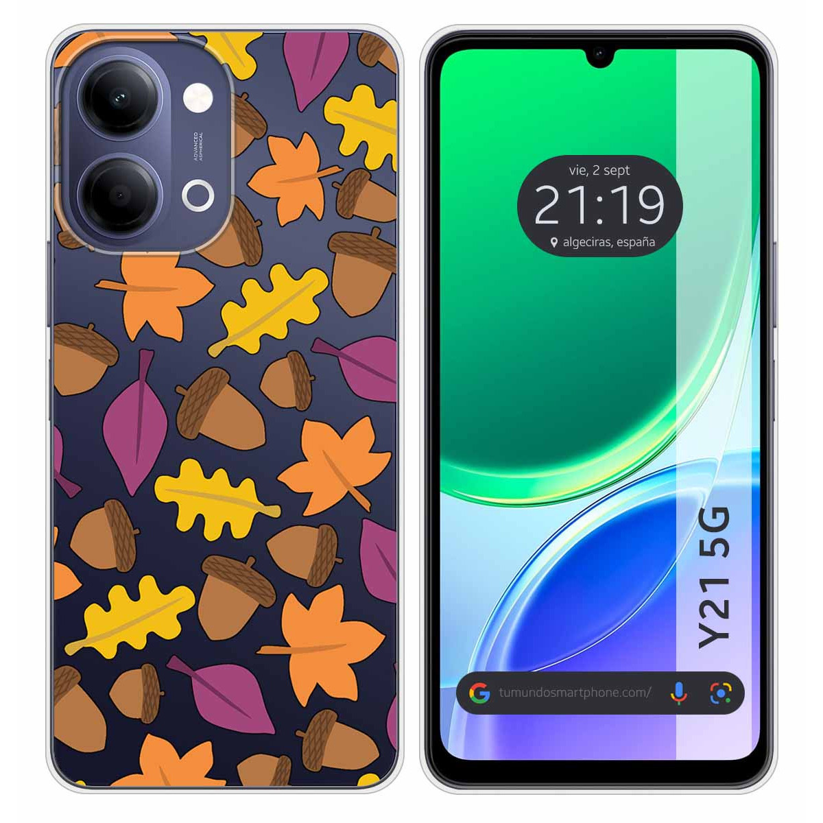 Funda Silicona Transparente para Vivo Y21 5G...
