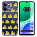 Funda Silicona Transparente para Vivo Y21 5G diseño Pato Dibujos