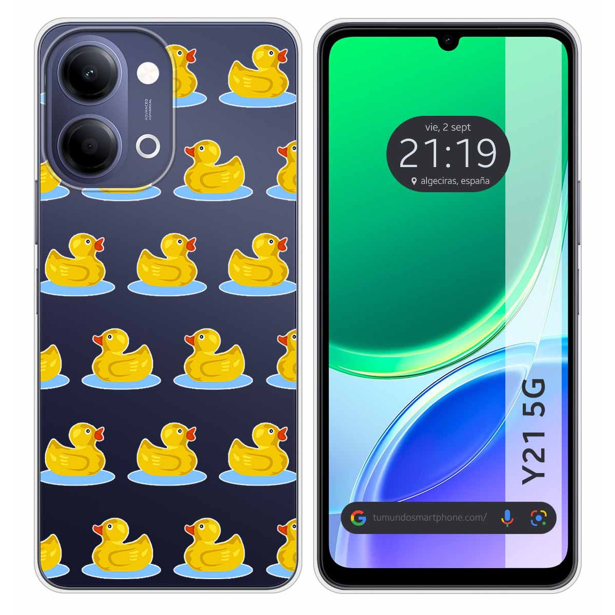 Funda Silicona Transparente para Vivo Y21 5G...