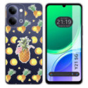 Funda Silicona Transparente para Vivo Y21 5G diseño Piña Dibujos
