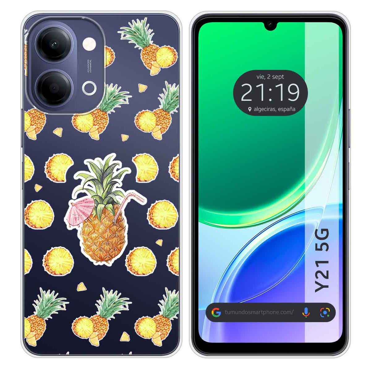 Funda Silicona Transparente para Vivo Y21 5G...