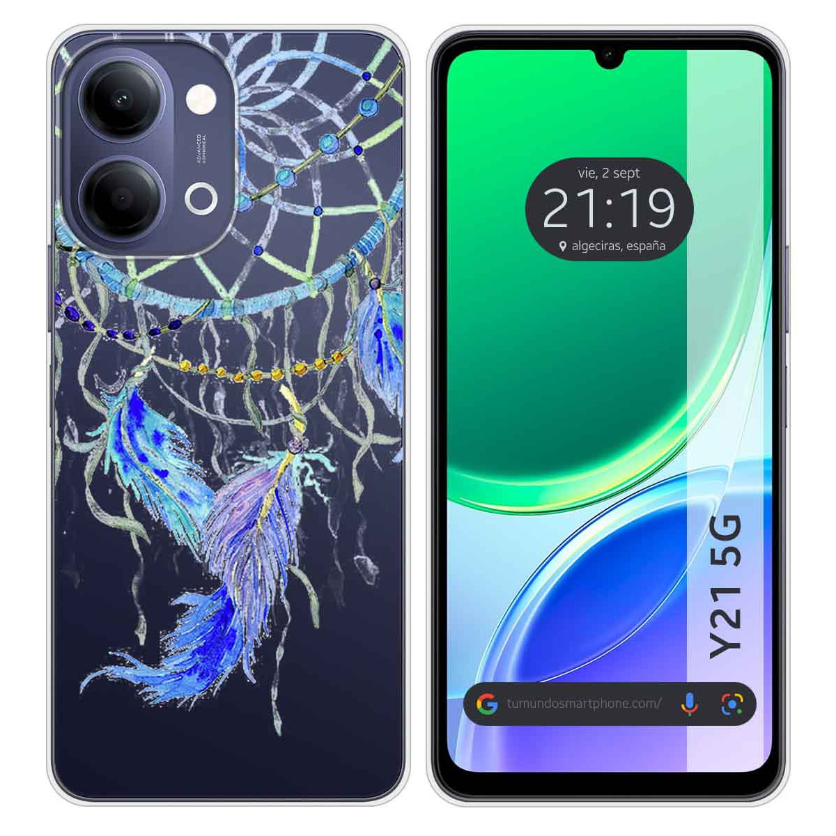 Funda Silicona Transparente para Vivo Y21 5G...