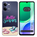 Funda Silicona Transparente para Vivo Y21 5G diseño Summer Dibujos