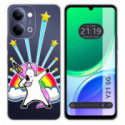 Funda Silicona Transparente para Vivo Y21 5G diseño Unicornio Dibujos
