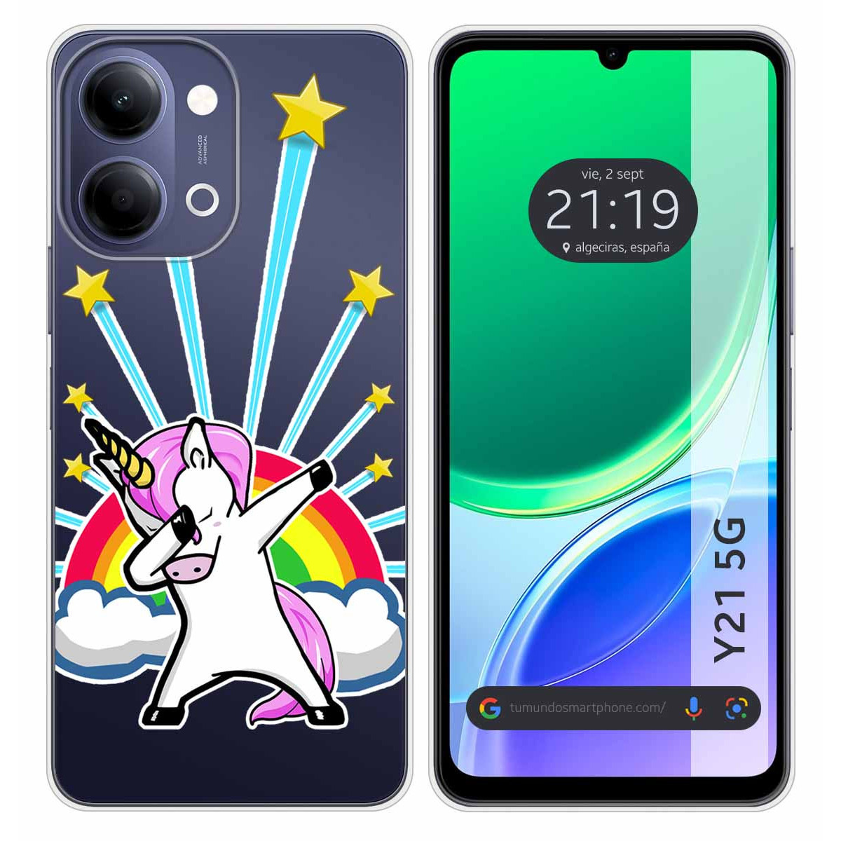 Funda Silicona Transparente para Vivo Y21 5G...