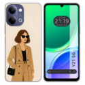 Funda Silicona para Vivo Y21 5G diseño Mujer 01 Dibujos