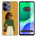 Funda Silicona para Vivo Y21 5G diseño Mujer 02 Dibujos