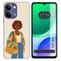 Funda Silicona para Vivo Y21 5G diseño Mujer 05 Dibujos