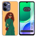 Funda Silicona para Vivo Y21 5G diseño Mujer 06 Dibujos