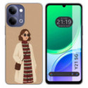 Funda Silicona para Vivo Y21 5G diseño Mujer 09 Dibujos