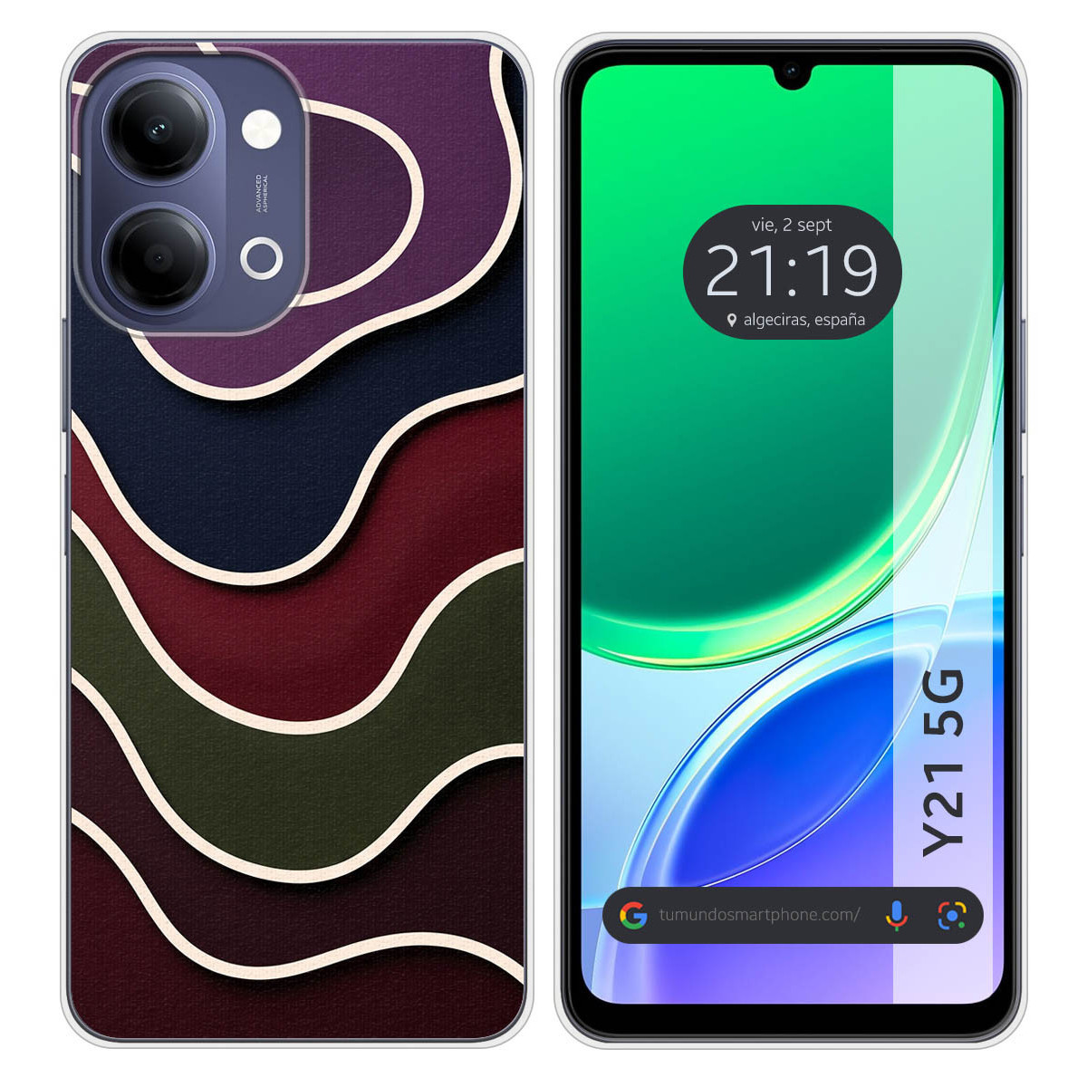 Funda Silicona para Vivo Y21 5G diseño Splash...