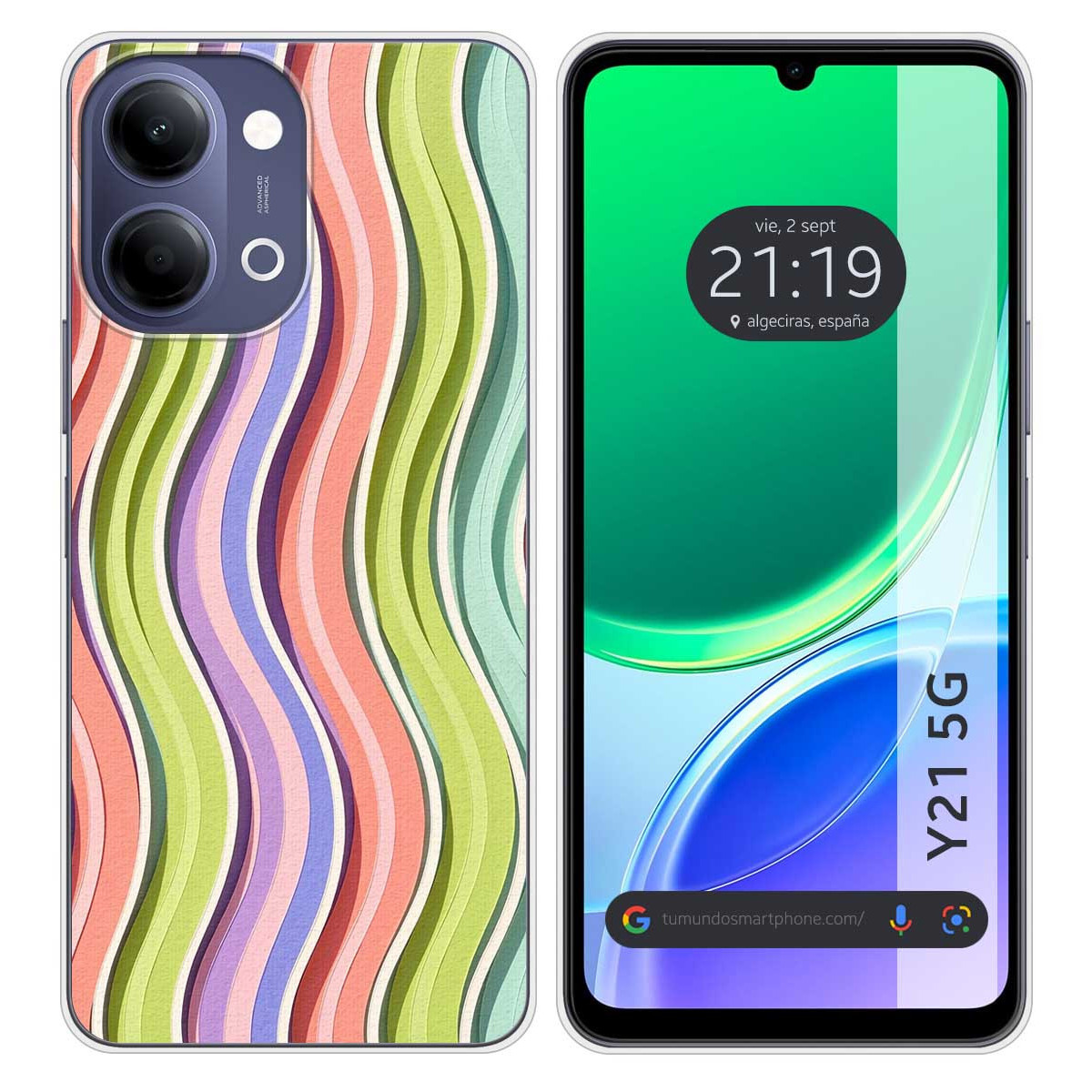 Funda Silicona para Vivo Y21 5G diseño Splash...