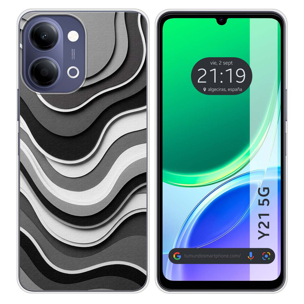 Funda Silicona para Vivo Y21 5G diseño Splash...